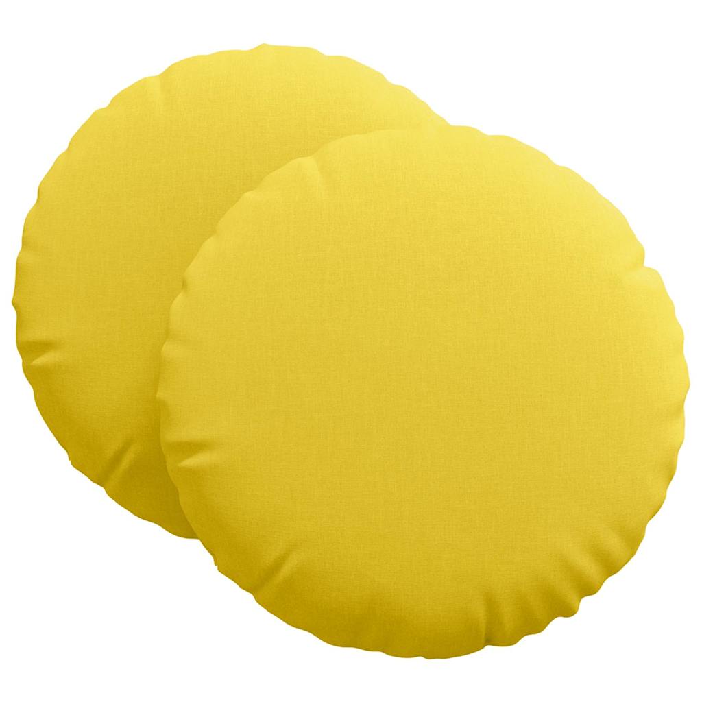 Vidaxl zitkussens 2 pcs lichtgeel ø80 x 29 cm stof