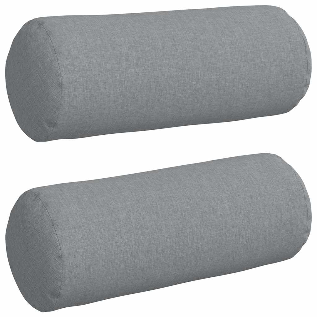 Vidaxl bolster kussens 2 stuks lichtgrijs ø 15 x 40 cm stof