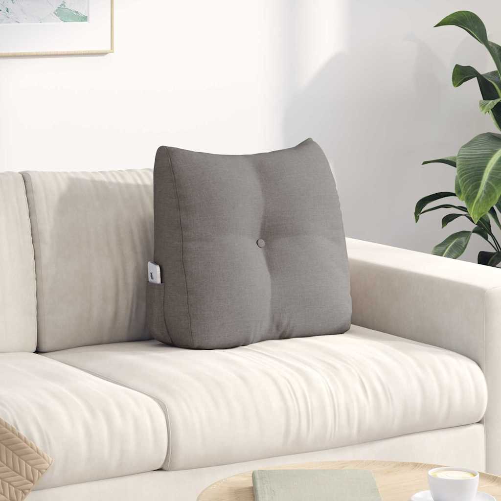 Vidaxl rugkussen taupe 45 x 24 x 50 cm stof