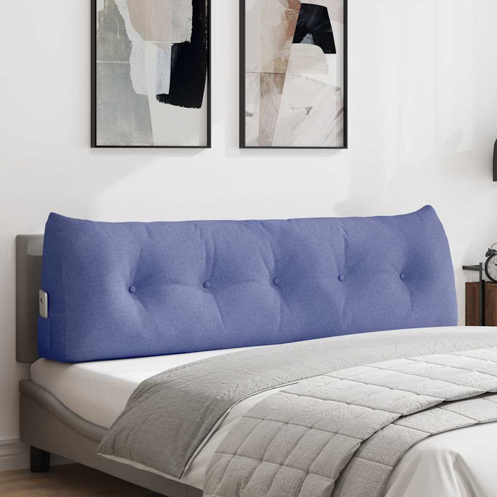 Vidaxl rugkussen jeans blauw 160 x 24 x 50 cm stof