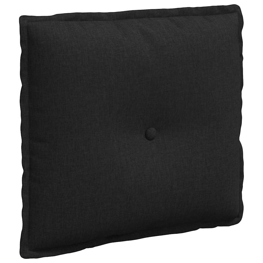 Vidaxl rugkussen zwart 50 x 19 x 45 cm stof