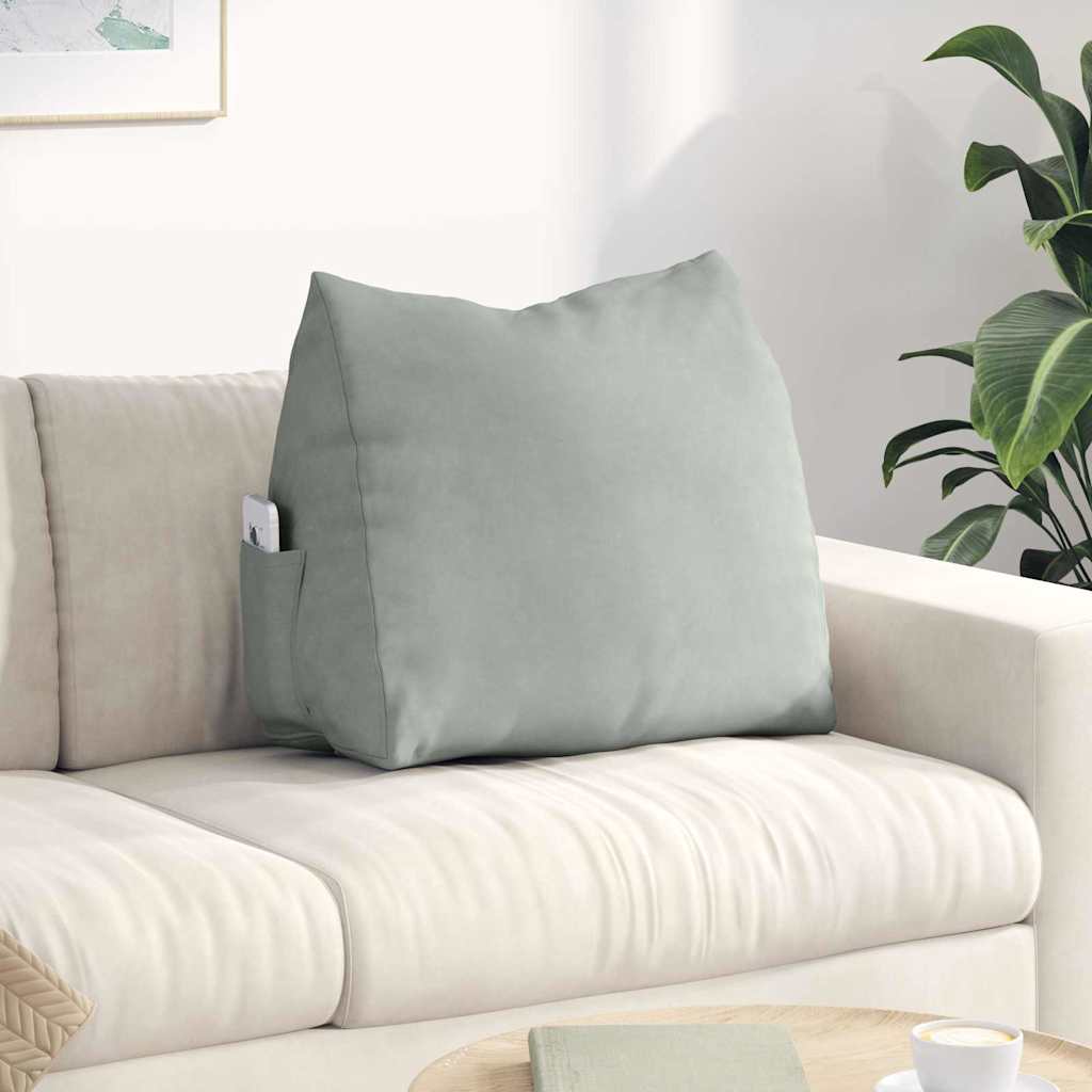 Vidaxl rugkussen lichtgrijs 60 x 20 x 50 cm cordstof
