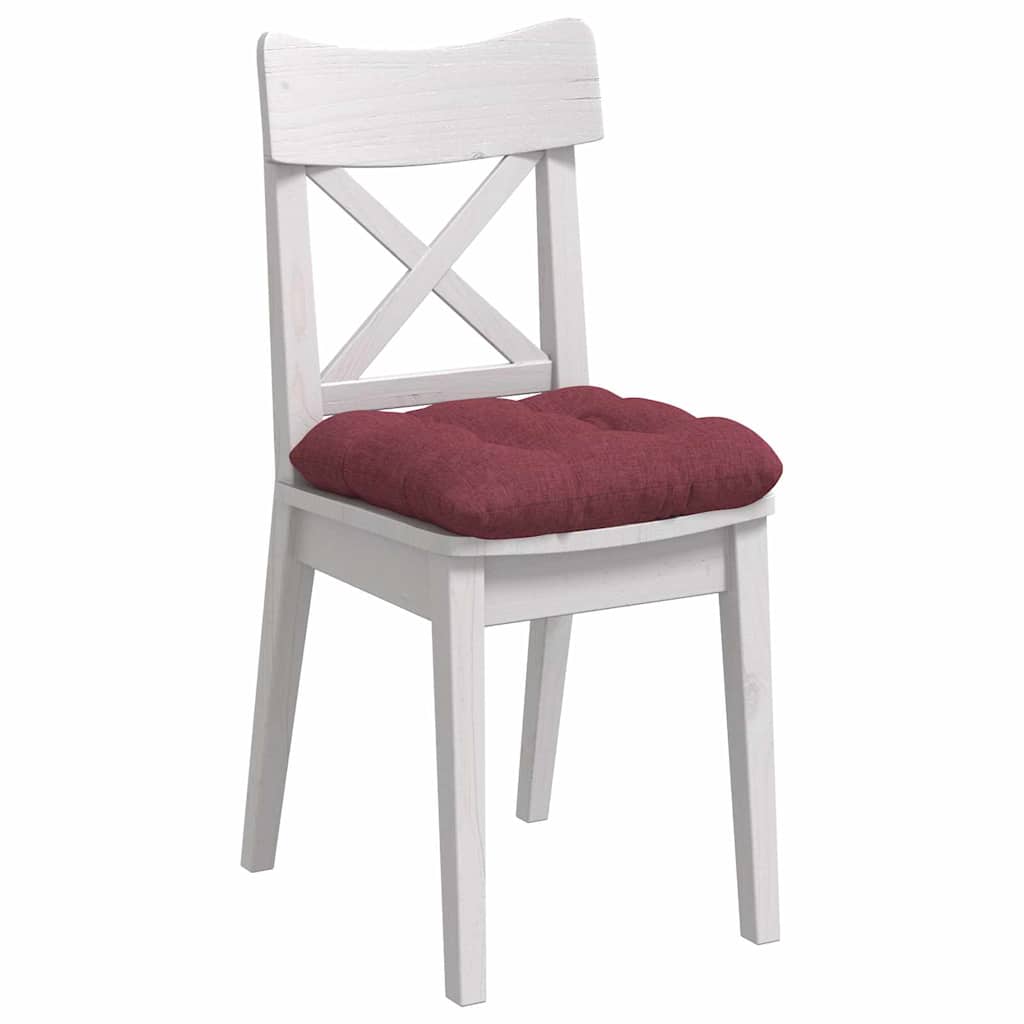Vidaxl zitkussens 4 pcs wijnrood 40 x 40 x 12 cm stof