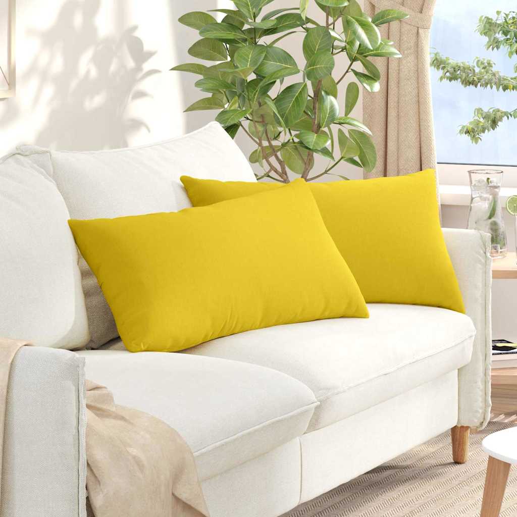 Vidaxl sofa kussens 2 pcs lichtgeel 80 x 40 cm stof