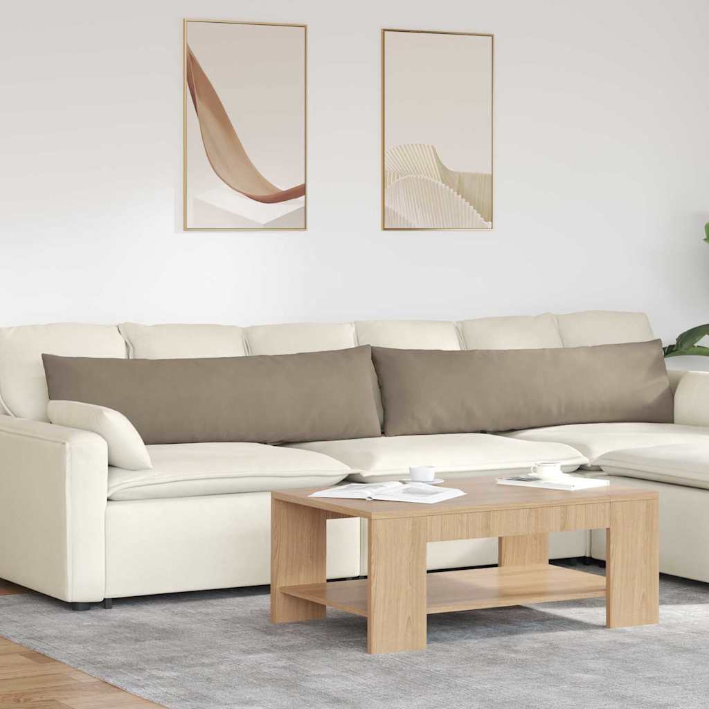 Vidaxl sofa kussens 2 stuks taupe 145 x 40 cm stof