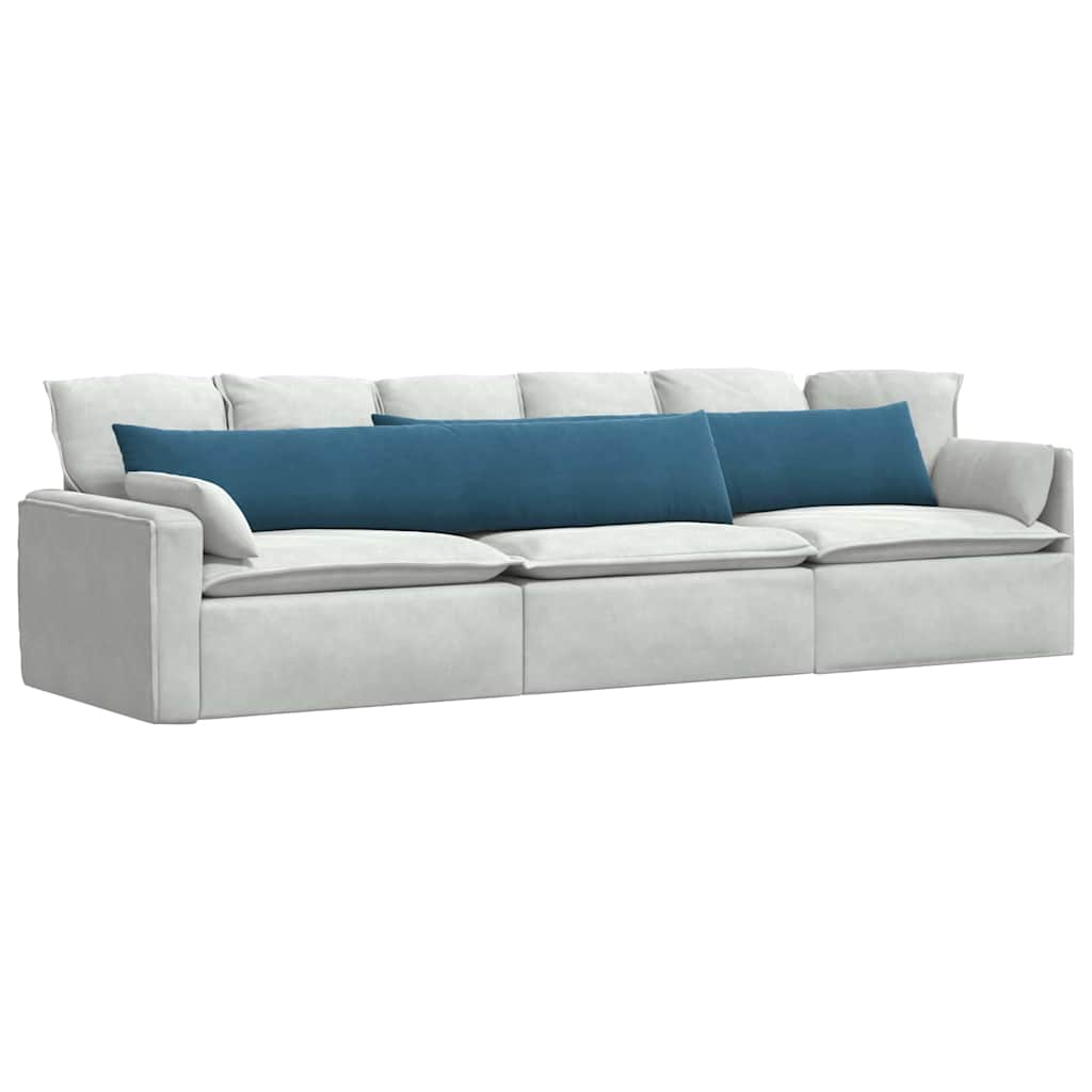 Vidaxl sofa kussens 2 stuks blauw 200 x 40 cm cordstof