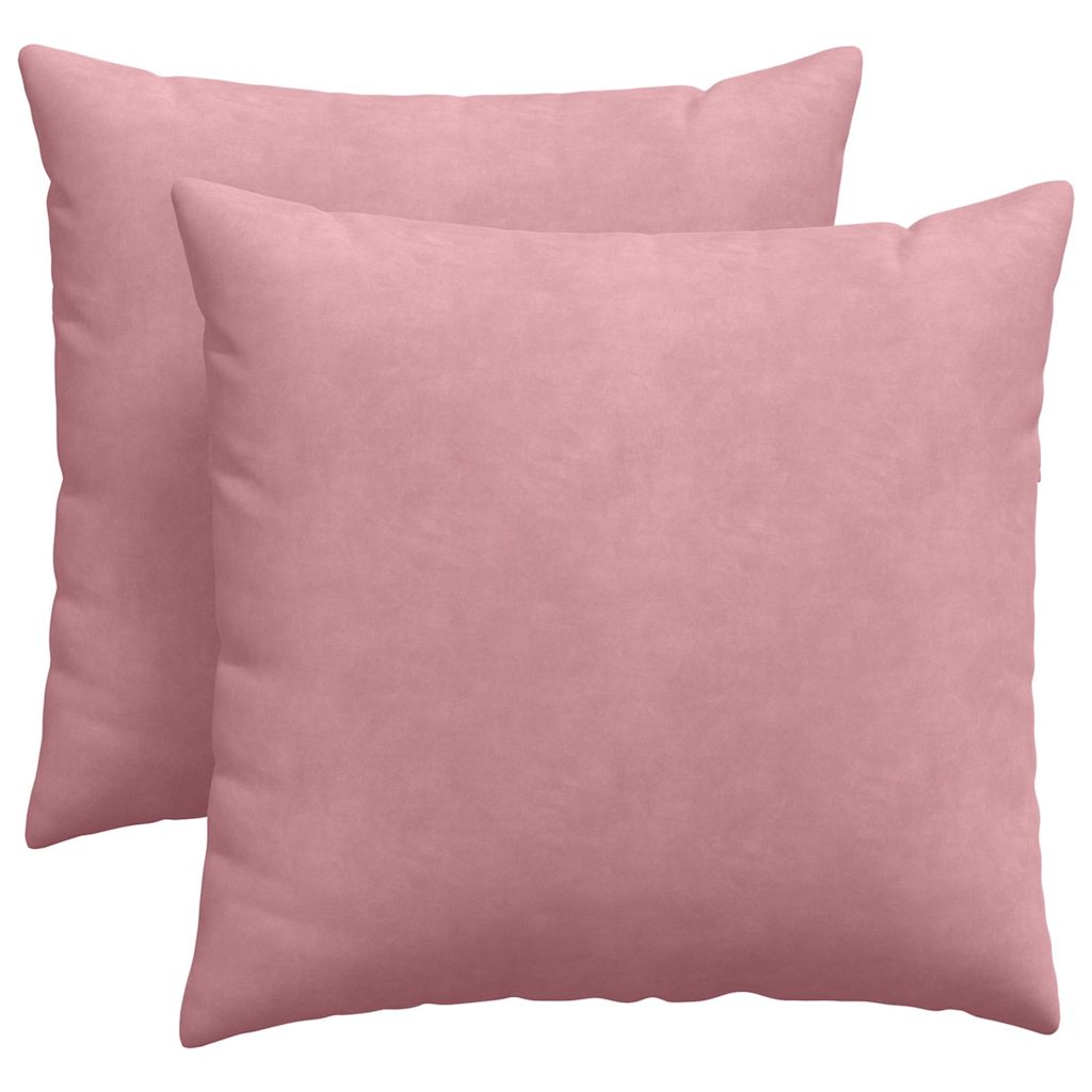 Vidaxl sofa kussens 2 stuks roze 45 x 45 cm cordstof