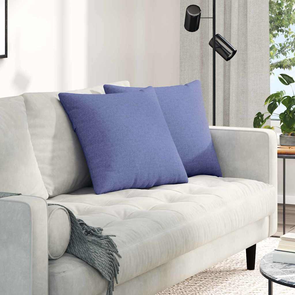 Vidaxl sofa kussens 2 pcs jeans blauw 50 x 50 cm stof