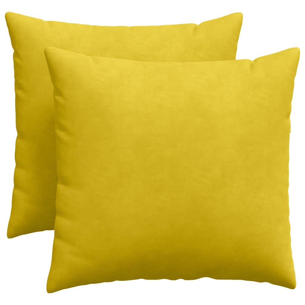 Vidaxl sofa kussens 2 stuks geel 50 x 50 cm cordstof