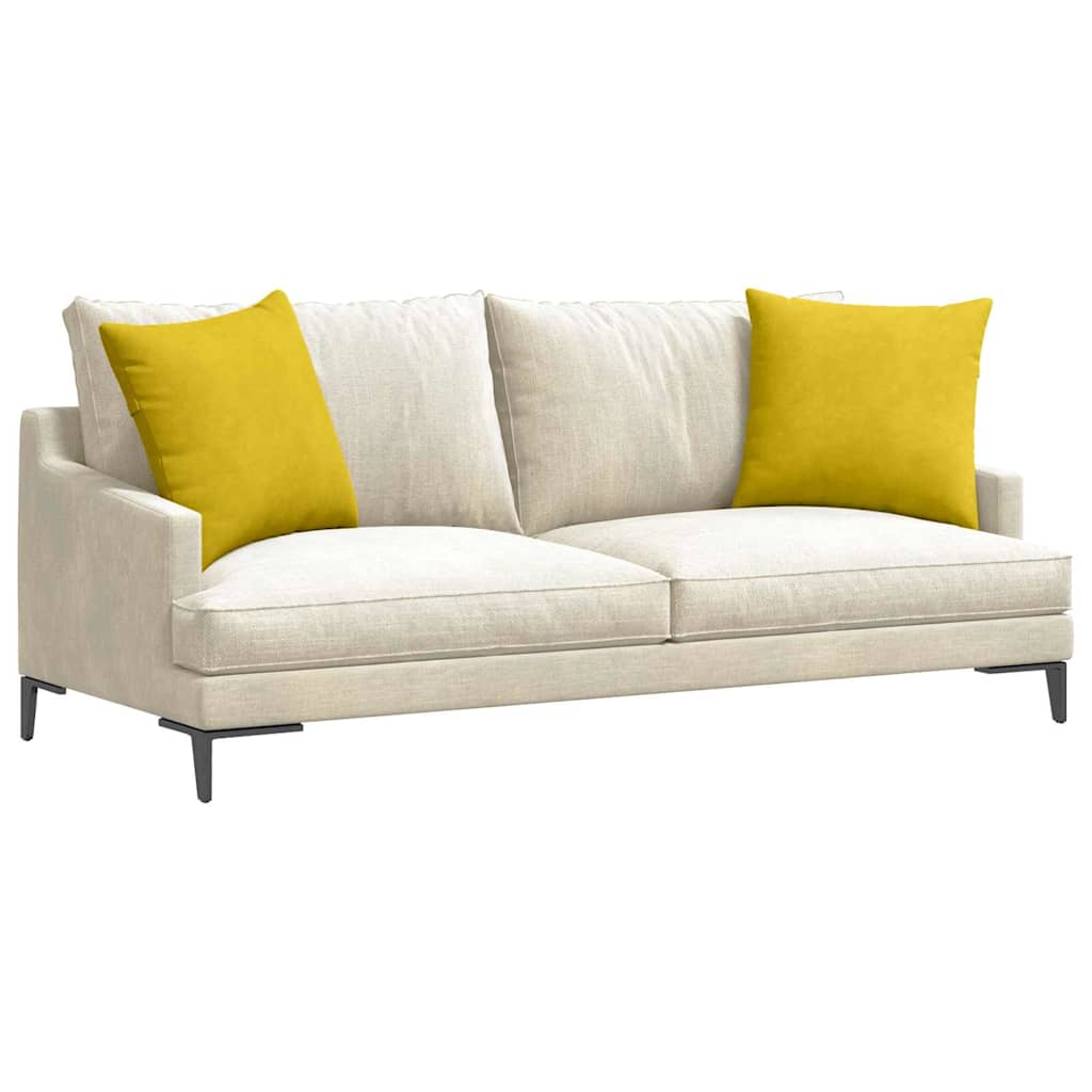 Vidaxl sofa kussens 2 stuks geel 50 x 50 cm cordstof