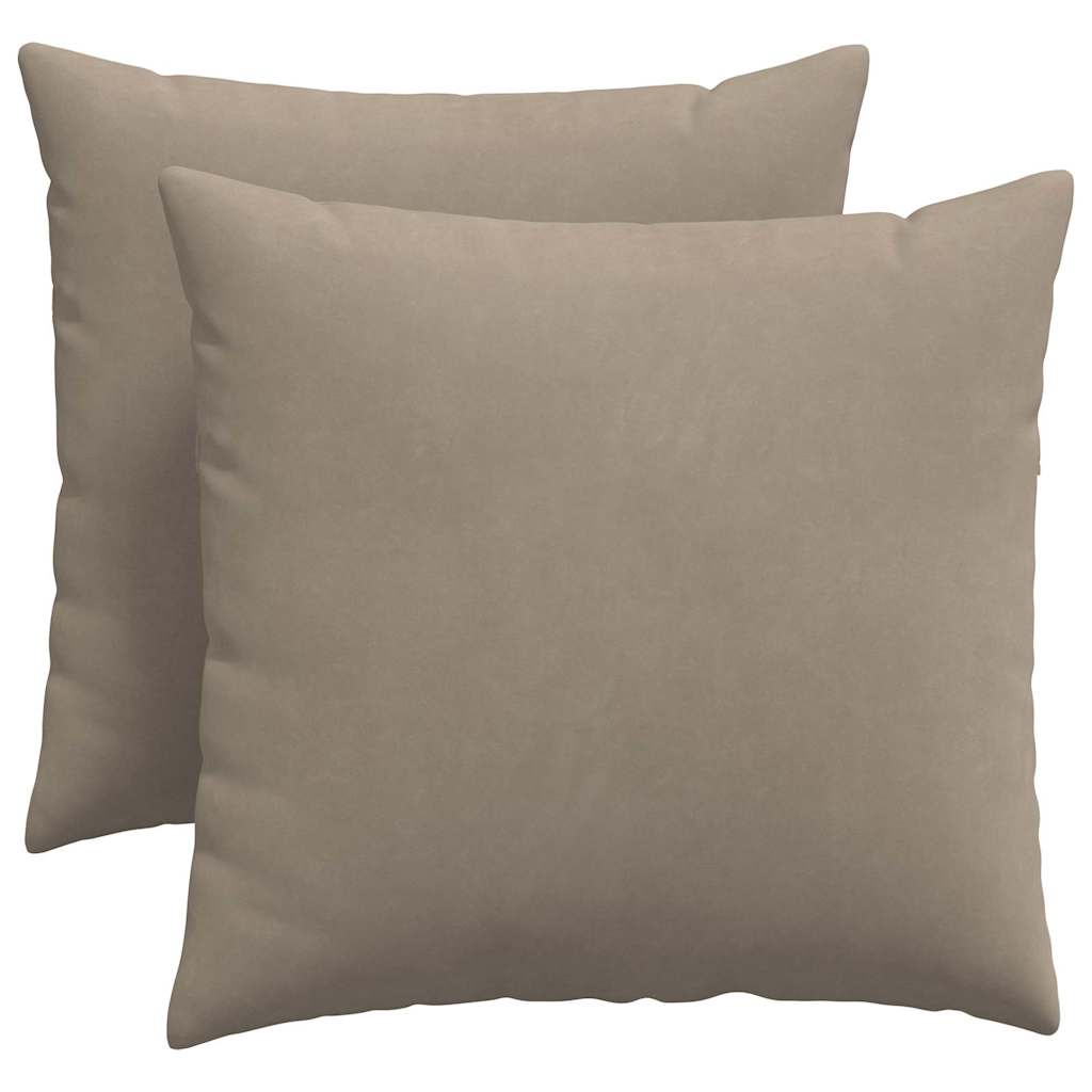 Vidaxl sofa kussens 2 stuks taupe 50 x 50 cm stof