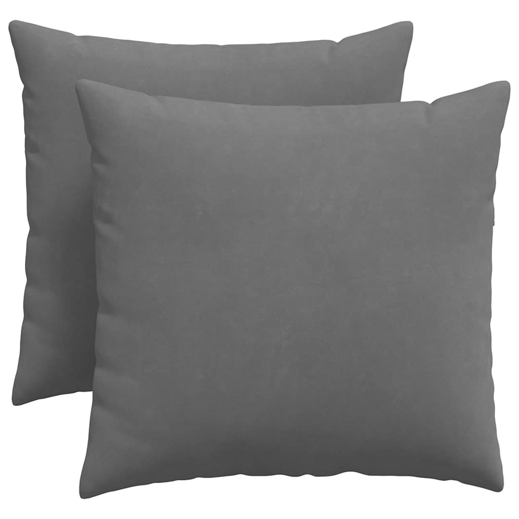 Vidaxl sofa kussens 2 stuks donkergrijs 50 x 50 cm stof