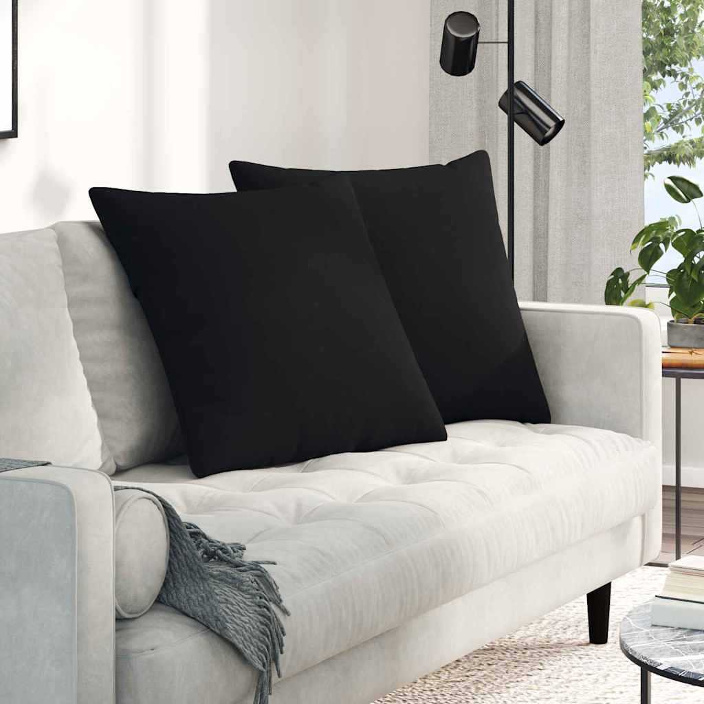 Vidaxl sofa kussens 2 stuks zwart 60 x 60 cm stof