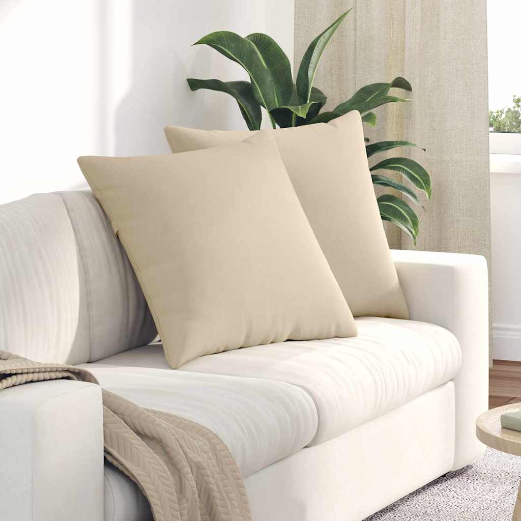 Vidaxl sofa kussens 2 stuks crème 60 x 60 cm stof