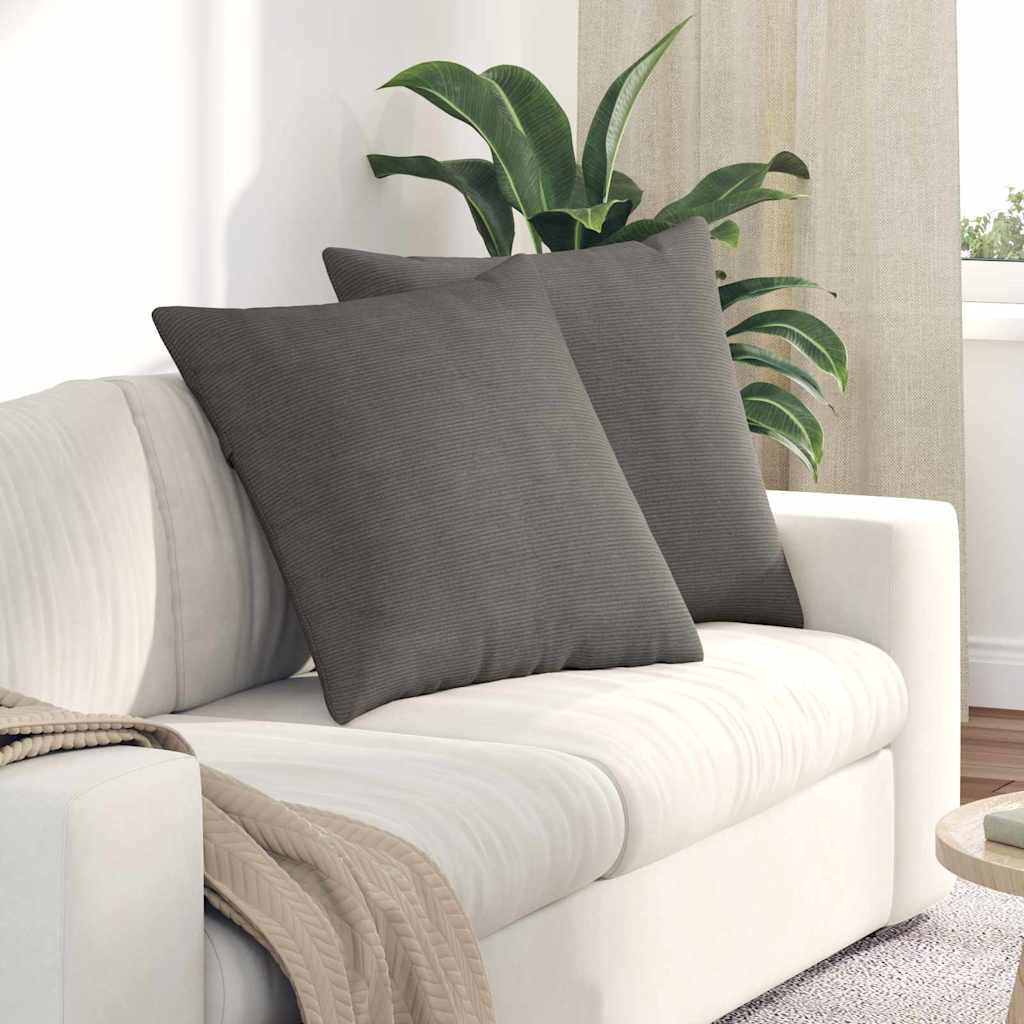 Vidaxl sofa kussens 2 stuks lichtgrijs 60 x 60 cm cordstof