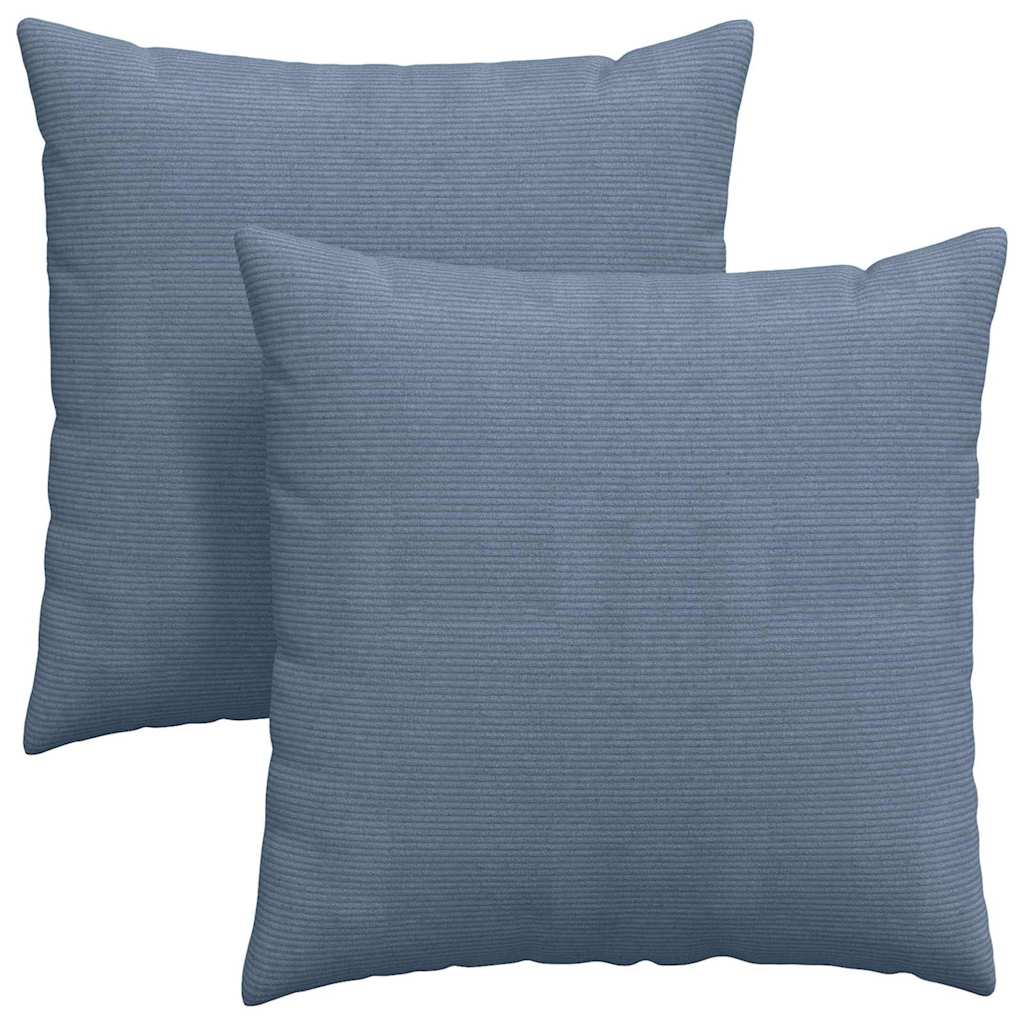 Vidaxl sofa kussens 2 stuks blauw 60 x 60 cm cordstof