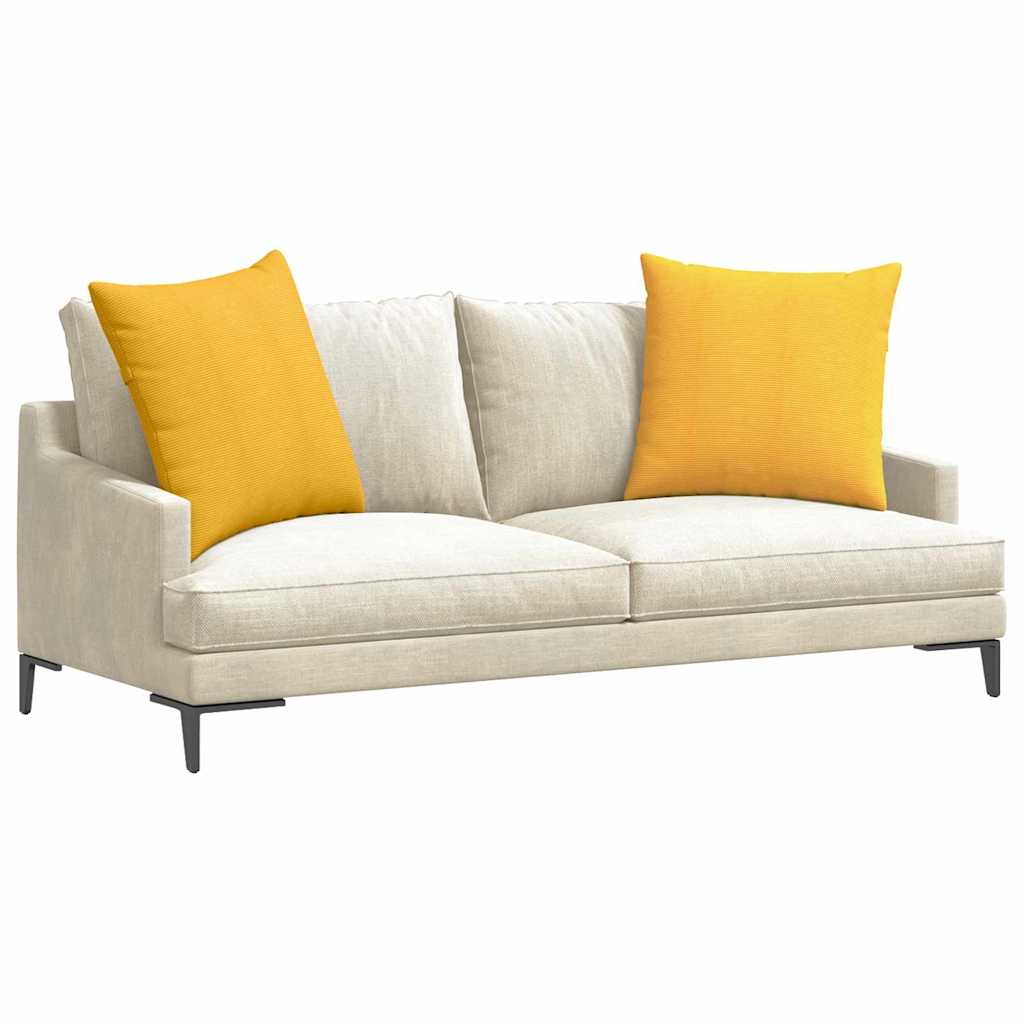 Vidaxl sofa kussens 2 stuks lichtgeel 60 x 60 cm cordstof