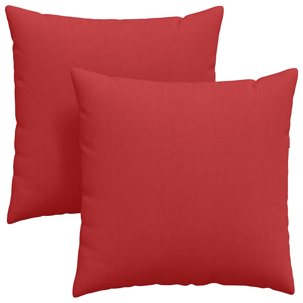 Vidaxl sofa kussens 2 pcs rood 80 x 80 cm stof