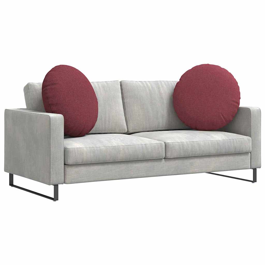 Vidaxl zitkussens 2 pcs wijnrood ø60 x 21 cm stof
