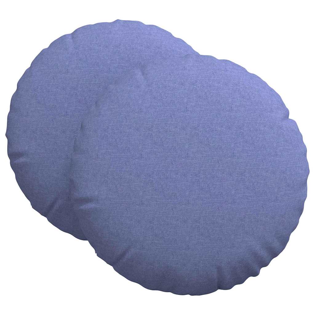 Vidaxl zitkussens 2 pcs jeans blauw ø60 x 21 cm stof