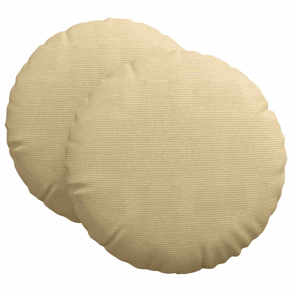 Vidaxl zitkussens 2 pcs grijs groen ø 60 cm katoen stof