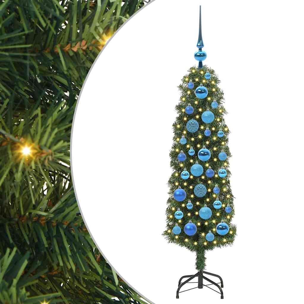 Vidaxl kunstkerstboom groen 120 cm pvc en staal en kunststof