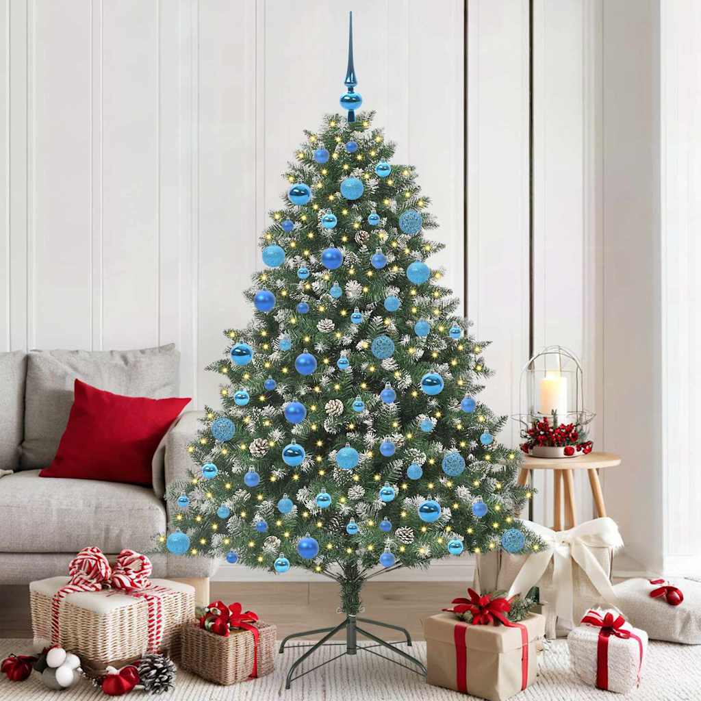 Vidaxl kunstkerstboom met 300 led groen 180 cm pvc en plastic en staal