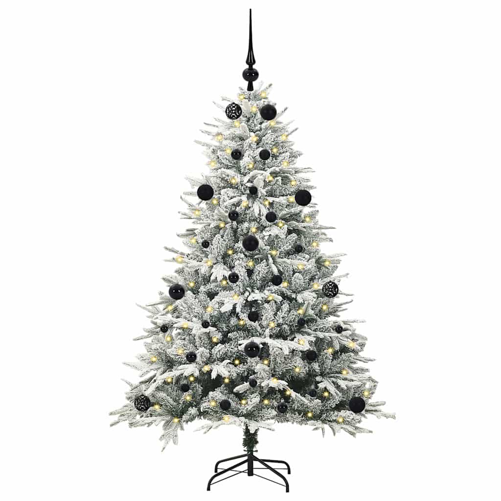 Vidaxl artificial pre-lit kerstboom met ballenset groen 150 cm