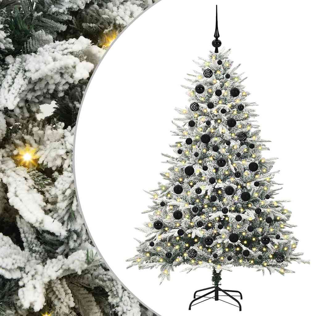 Vidaxl artificial pre-lit kerstboom met ballenset groen 180 cm