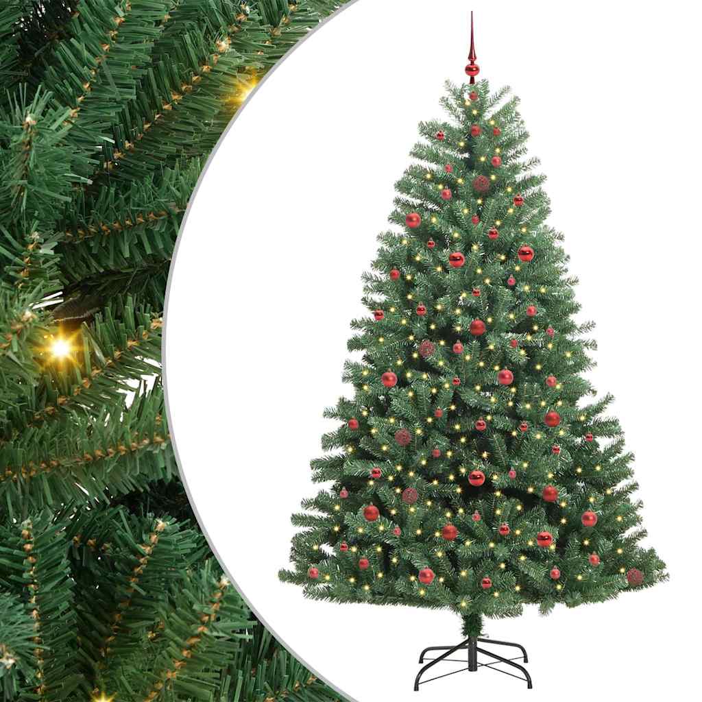 Vidaxl kunstmatige inklapbare kerstboom groen 240 cm pvc en metaal
