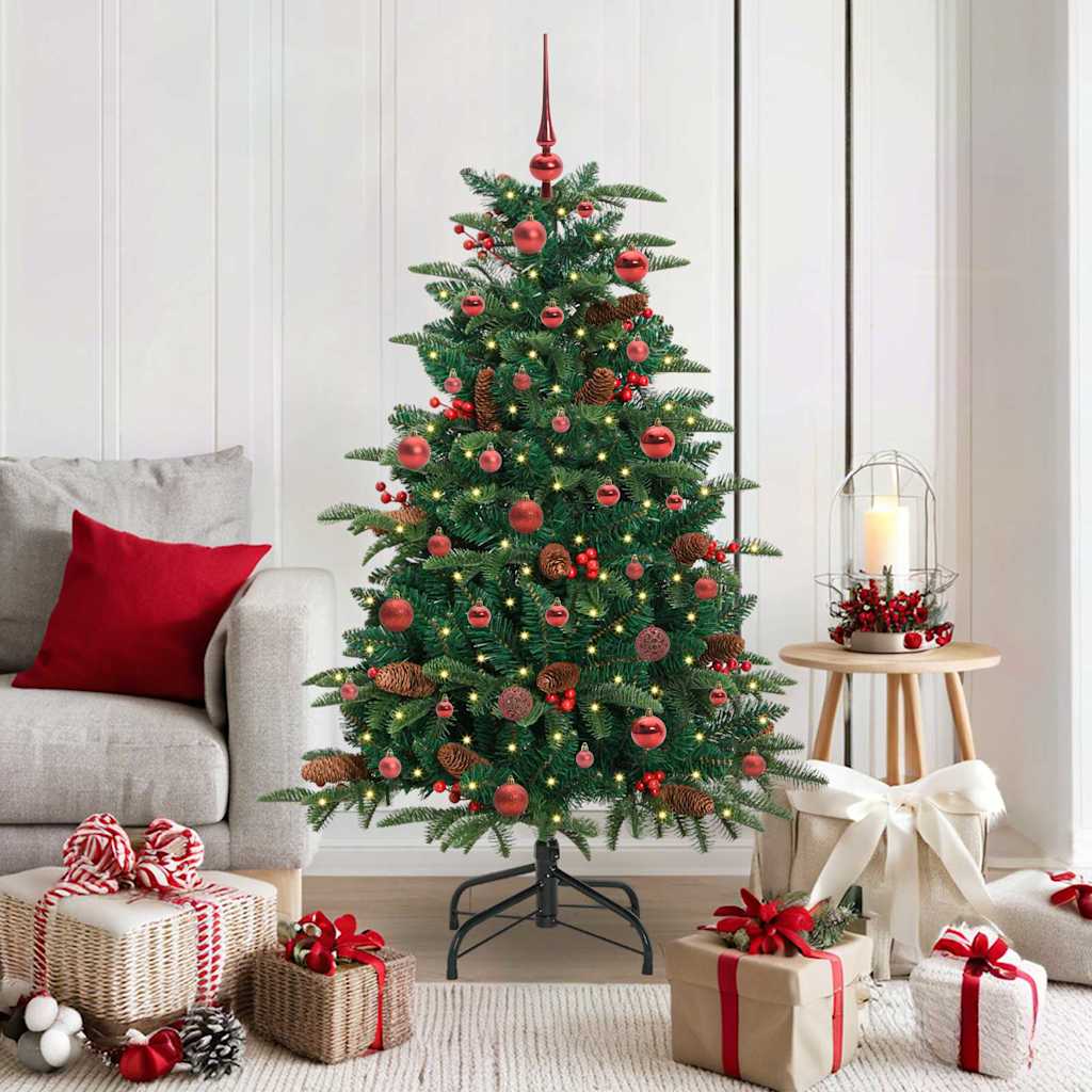 Vidaxl kunstkerstboom groen 150 cm pvc en metaal en plastic