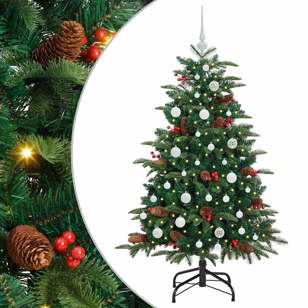 Vidaxl kunstkerstboom groen 150 cm pvc en metaal en plastic