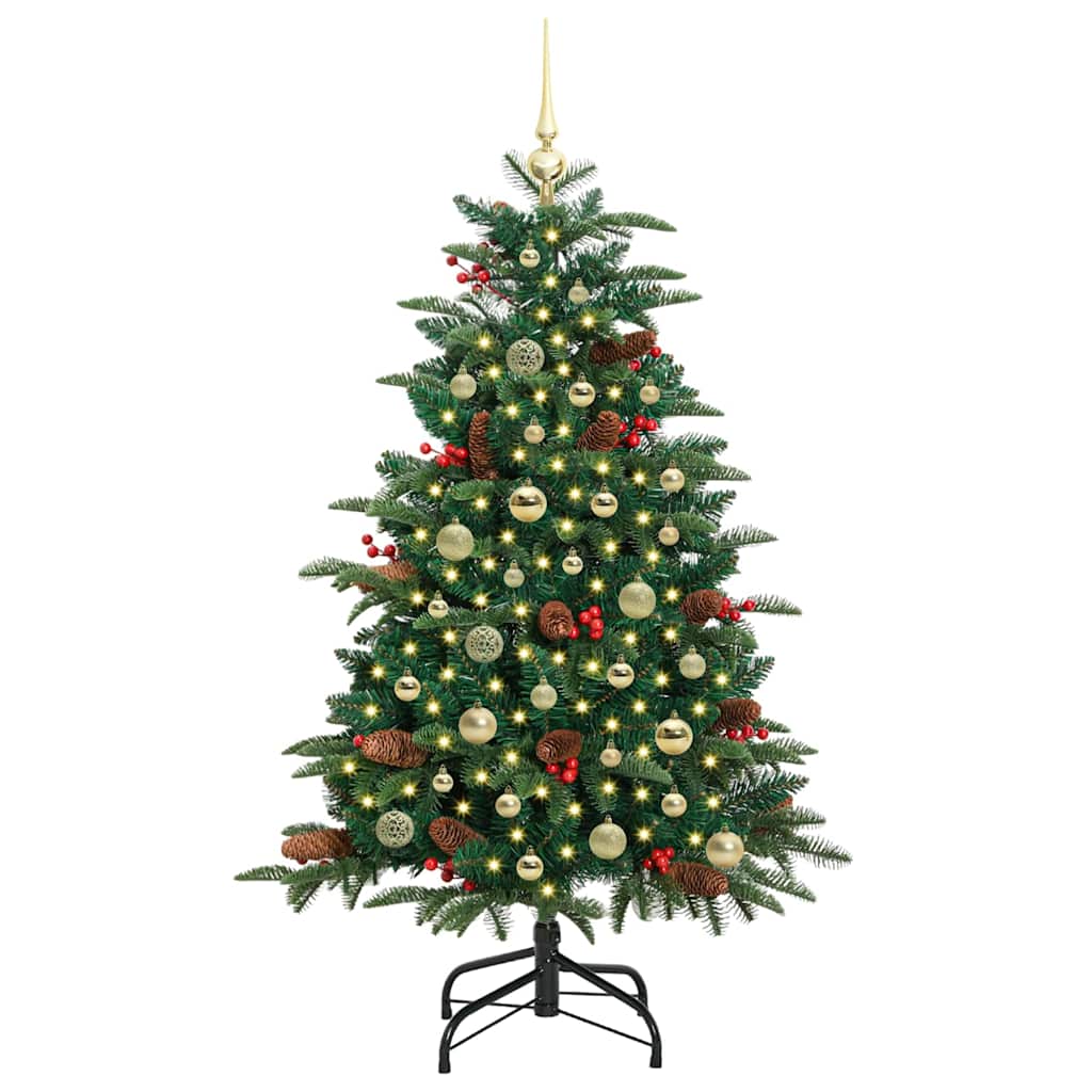 Vidaxl kunstkerstboom groen 150 cm pvc en metaal en plastic