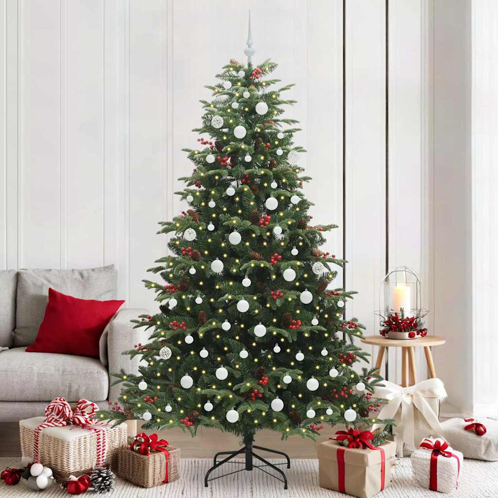 Vidaxl kunstkerstboom groen 210 cm pvc en metaal en plastic