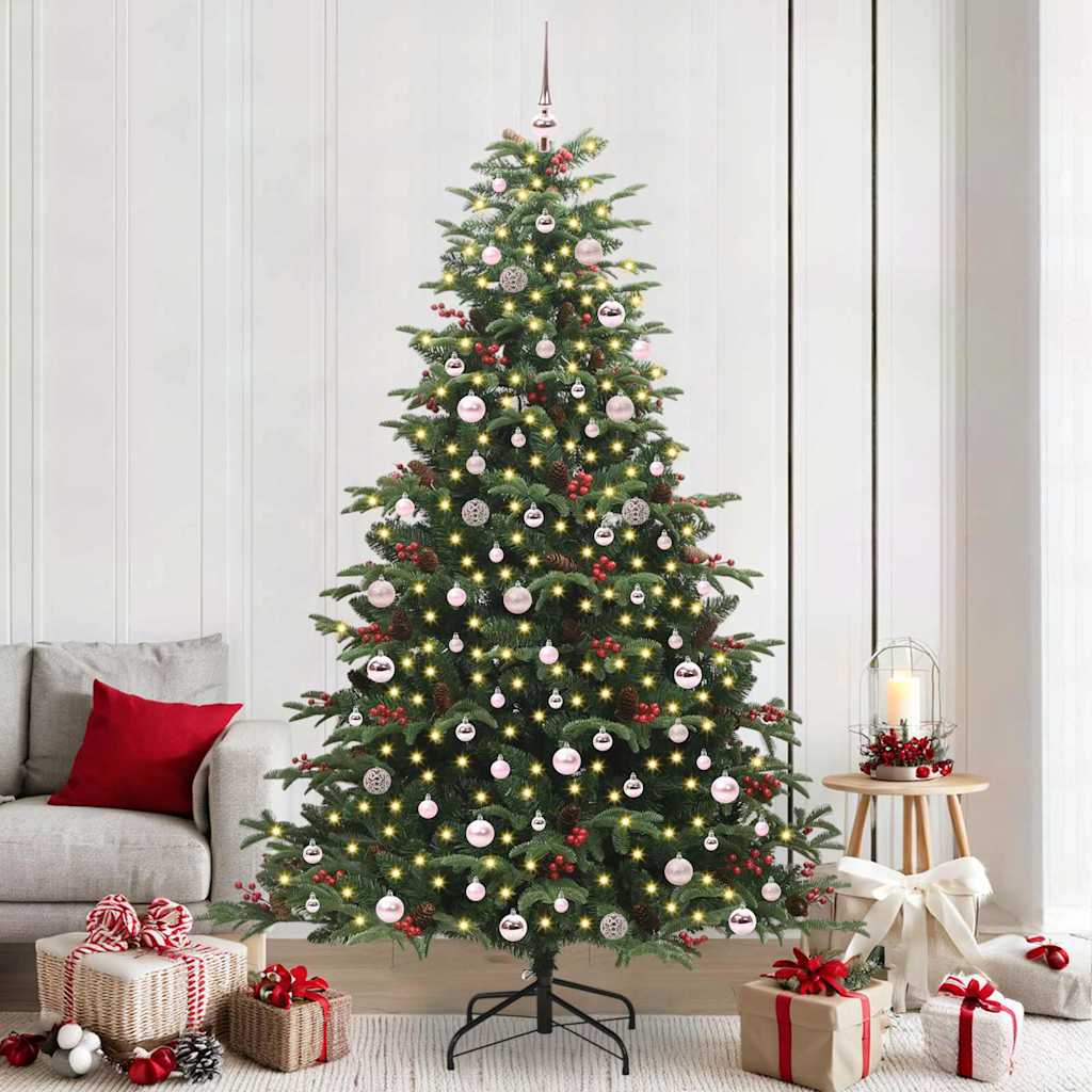 Vidaxl kunstkerstboom groen 240 cm pvc en metaal en plastic