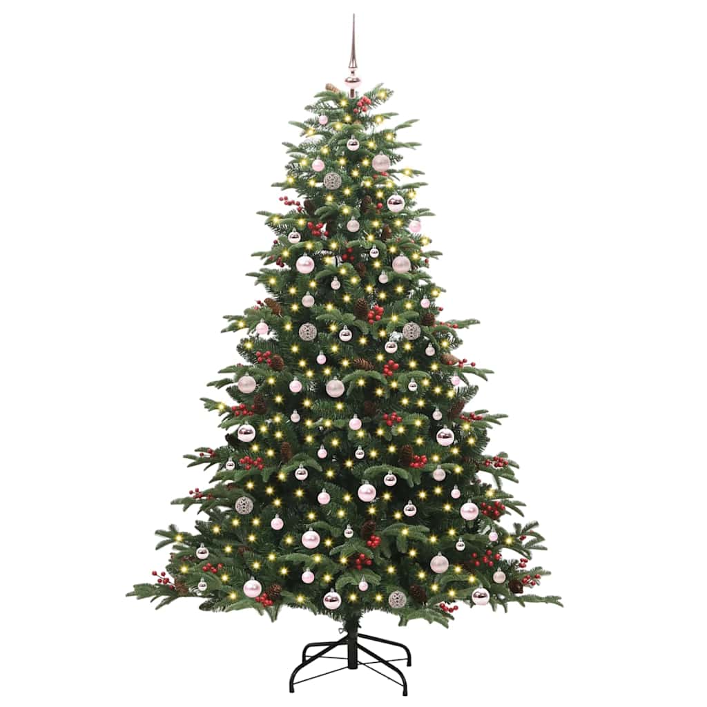 Vidaxl kunstkerstboom groen 240 cm pvc en metaal en plastic