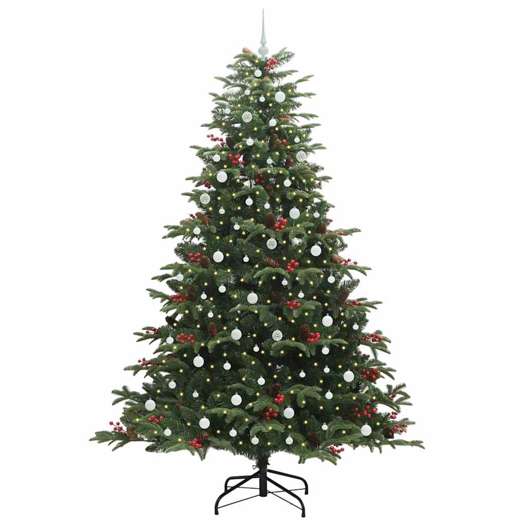 Vidaxl kunstkerstboom groen 240 cm pvc en metaal en plastic