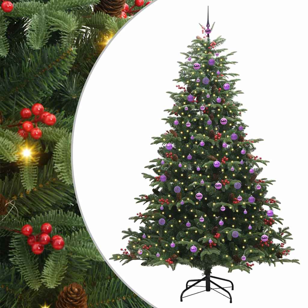 Vidaxl kunstkerstboom groen 240 cm pvc en metaal en plastic
