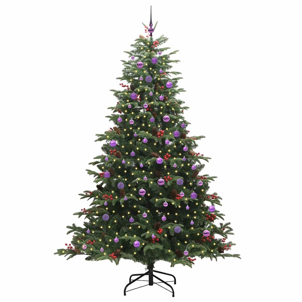 Vidaxl kunstkerstboom groen 240 cm pvc en metaal en plastic