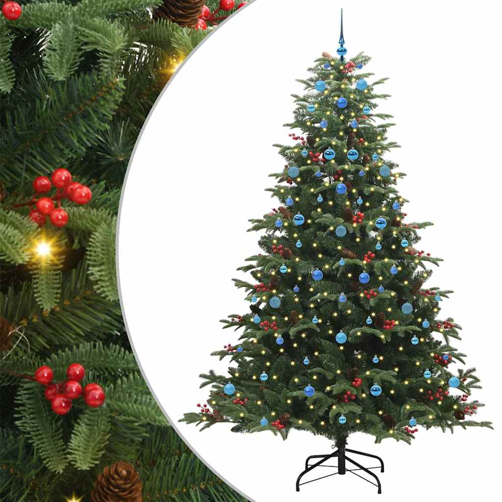 Vidaxl kunstkerstboom groen 240 cm pvc en metaal en plastic