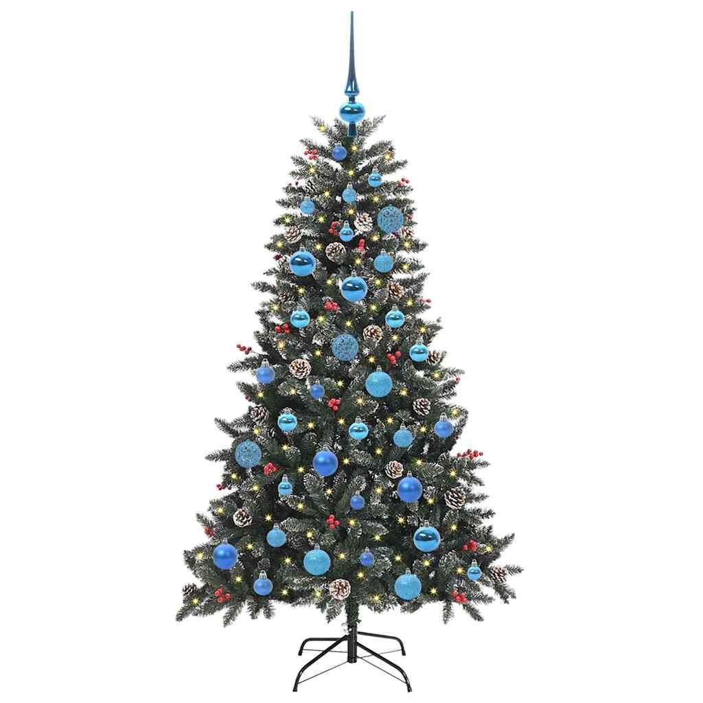 Vidaxl kunstkerstboom met 150 led groen 150 cm pvc en plastic en staal