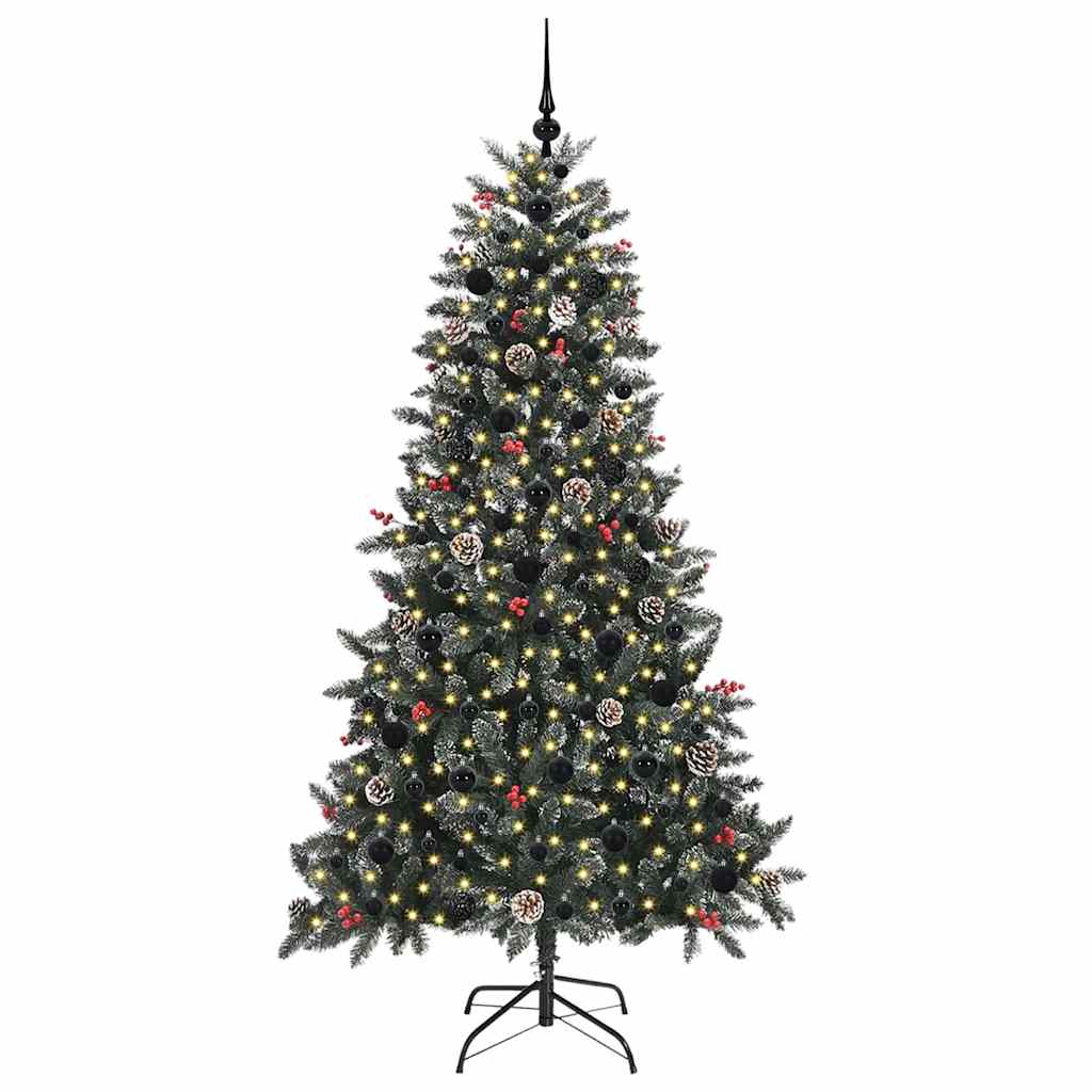 Vidaxl kunstkerstboom met 300 led groen 180 cm pvc en plastic en staal