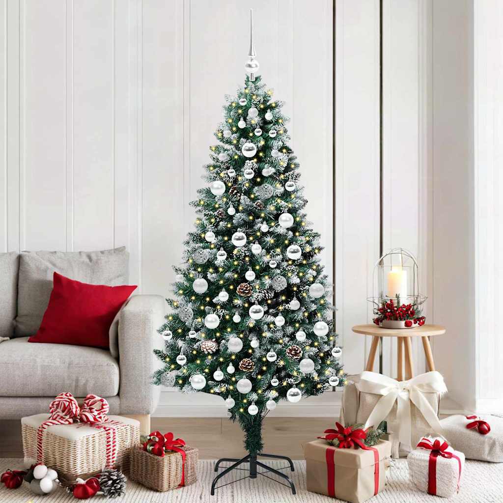 Vidaxl kunstkerstboom groen 180 cm pvc en staal en kunststof