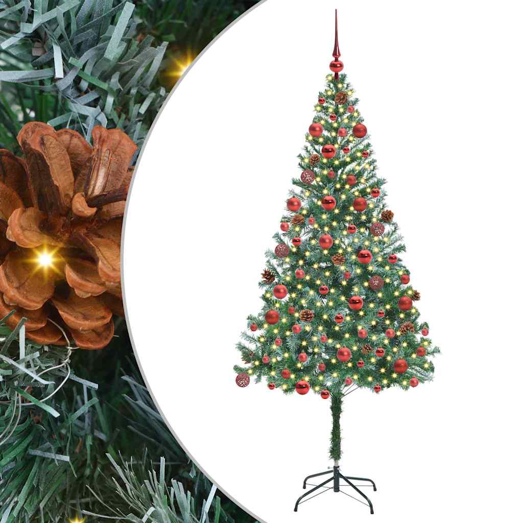 Vidaxl kunstkerstboom met 300 led groen 180 cm pvc en staal