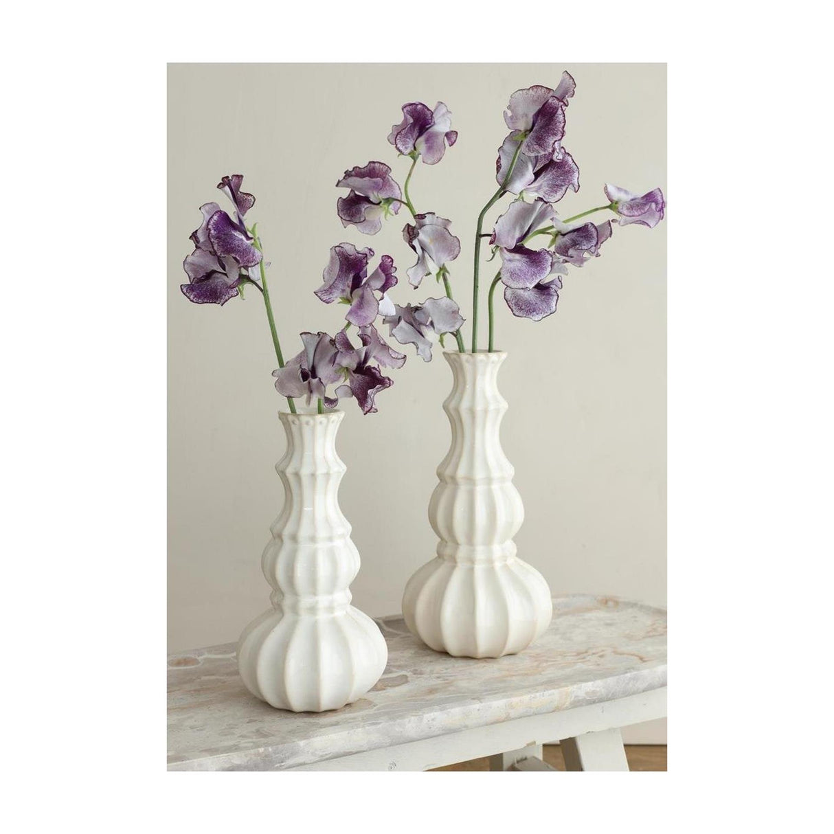 Ideen 4 Jahreszeiten Vase Delphi ø9xh16,9cm Cremesand
