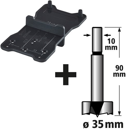 Wolfcraft 2-teilige Bohrer Bitset Forstner Black