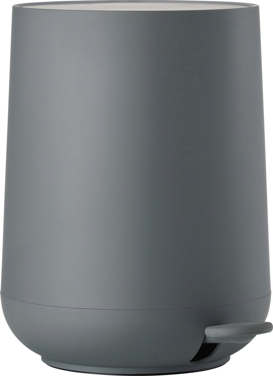 Zone Denmark Nova Treteimer – Abfalleimer Badezimmer Soft Close – Kleiner Abfalleimer – Toiletten-Badezimmer-Zubehör – Kunststoff – 3 Liter – 23,5 x 20,5 cm – Grau