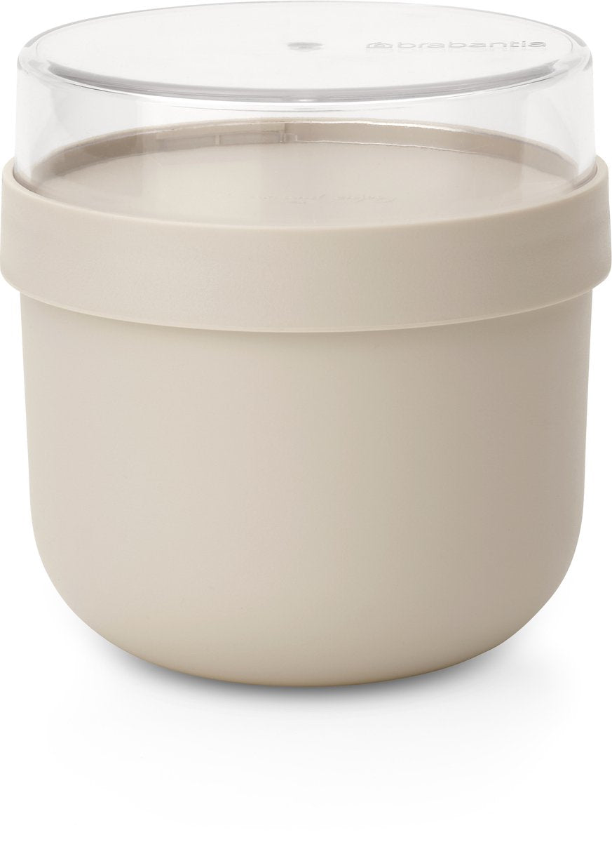 Brabantia Joghurtbecher zum Mitnehmen – 500 ml – zartes Beige