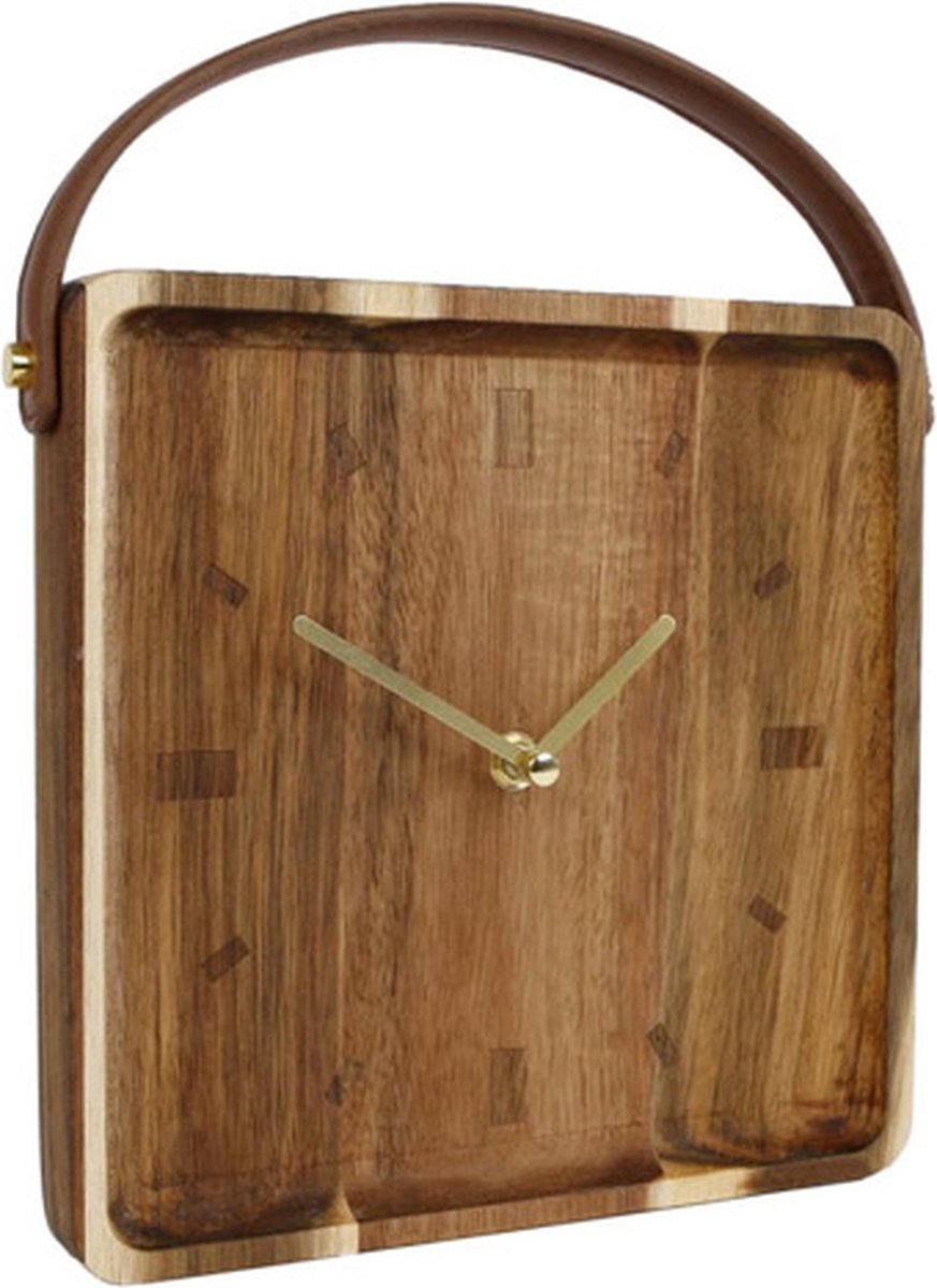 Uhr Vienneholz 22x22x6,5 cm