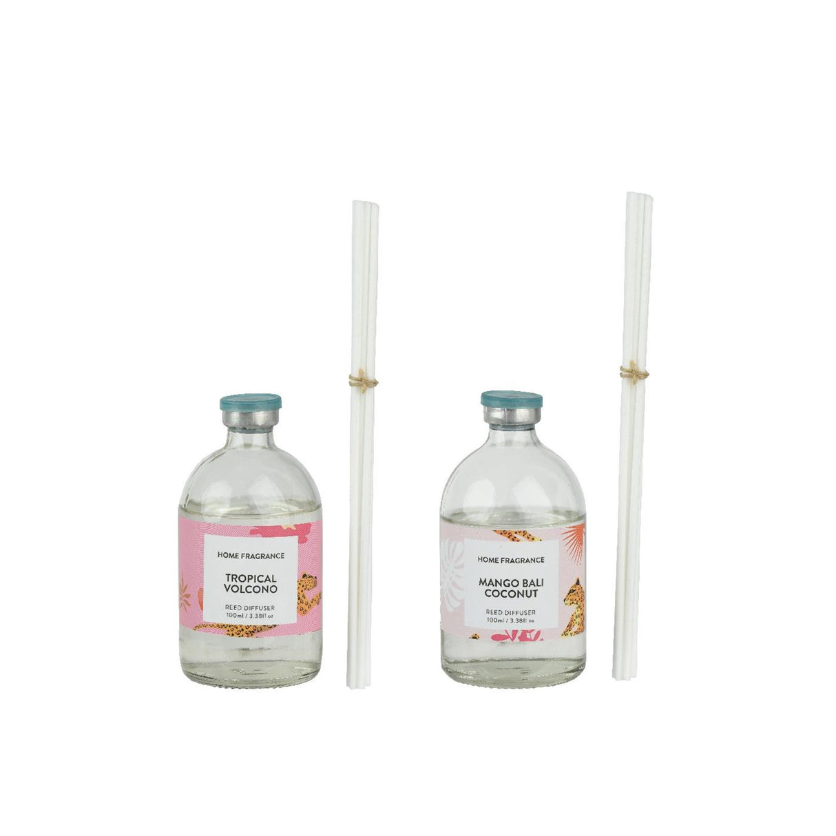Decoris diffuser glas in koker 100ml ã˜6,5xh18,5cm 2 assorti